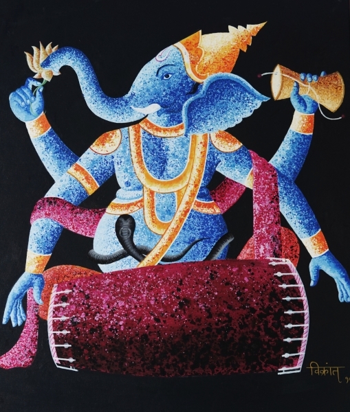 Ganesha With Mridangam