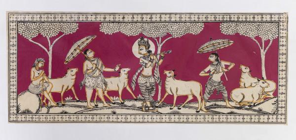 Krishna With Cowherd Friends
