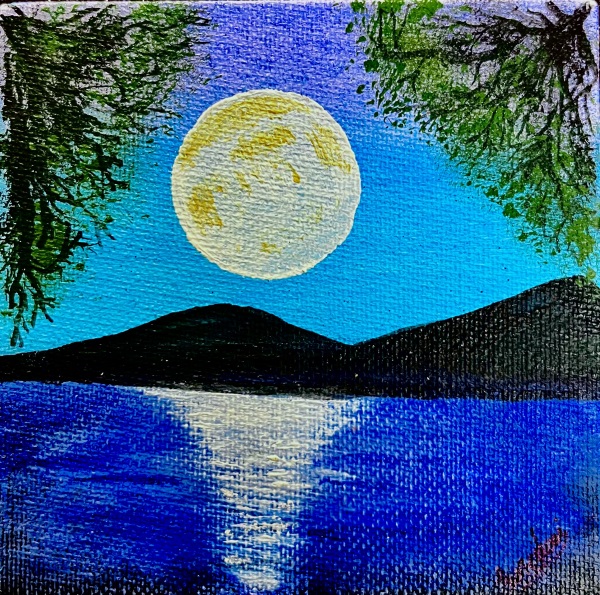 Moonlit Reflections | Contemporary Landscape Art