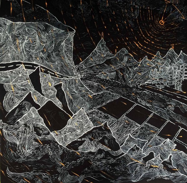 Endless Horizons | Abstract Mountain Landscape Canvas Art