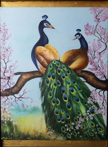 Two Peacocks | Original Wildlife Painting