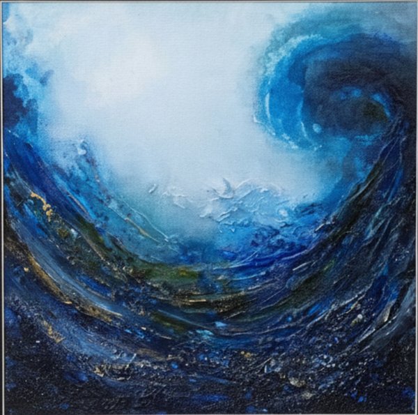 Whispers of the Deep | Abstract Expressionist Seascape