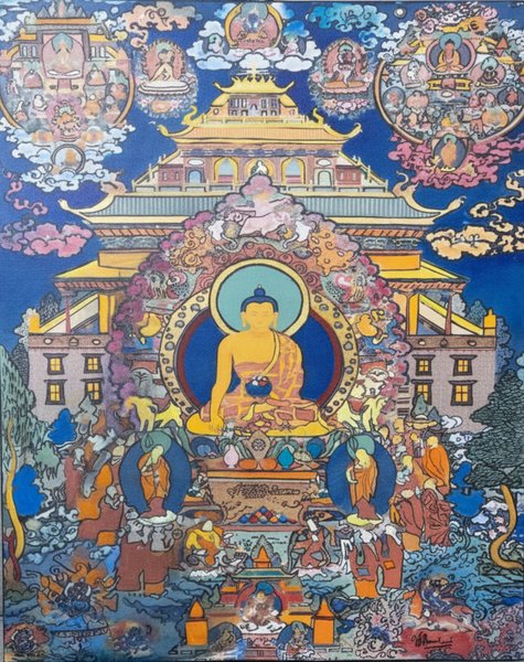 The Sacred Enlightenment | Spiritual Buddha Painting