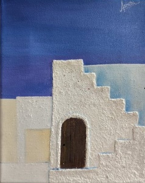 Santorini Serenity | Modern Minimalist Landscape