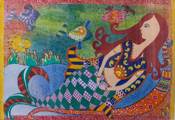 Mermaid | Madhubani Folk Art