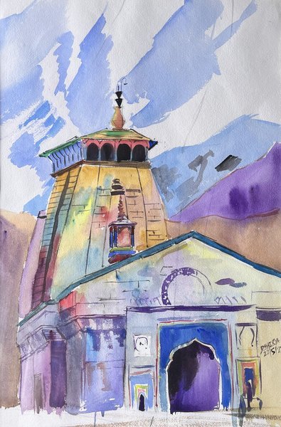 Kedarnath Temple | Indian Heritage Architecture Wall Art