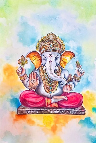 Elegant Lord Ganesha | Spiritual Wall Art