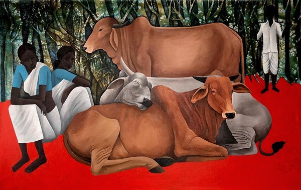 Echoes Of The Earth | Indian Folk Acrylic Painting