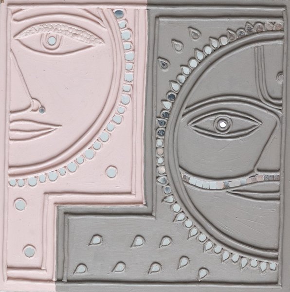 Expressive Clay Relief Portraits | Figurative Wall Art