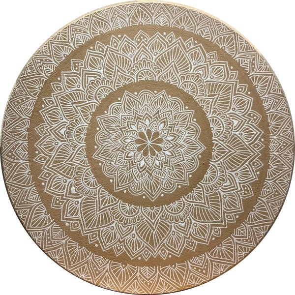 Taupe Circular Mandala Wall Art