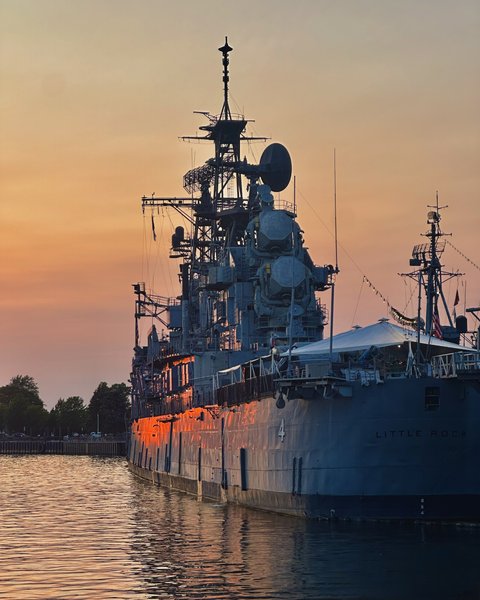 Uss Little Rock At Sunset | Fine Art Photography Print