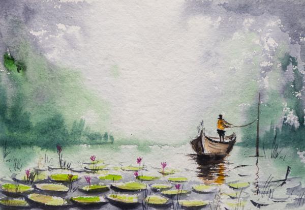 Boatman In The Mist