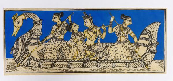 Krishna Vihaar Handmade Pattachitra Painting