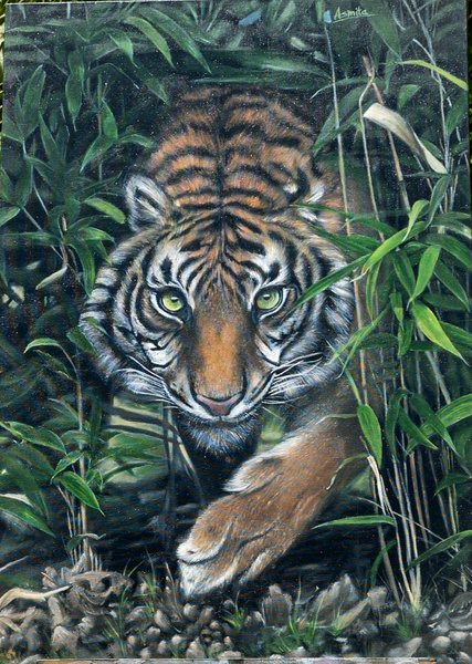 Emerging Majesty | Handmade Tiger Painting