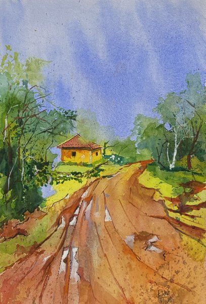 Rajmachi Countryside | Hand-Painted Nature Art