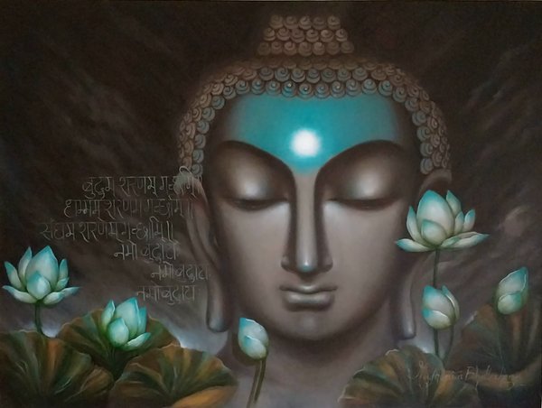 Divyam | Handmade Buddha Canvas Painting