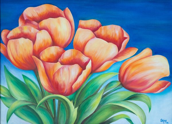 Tulips | Handmade Floral Painting