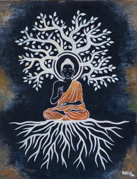 Zen | Buddha Tree of Life Painting