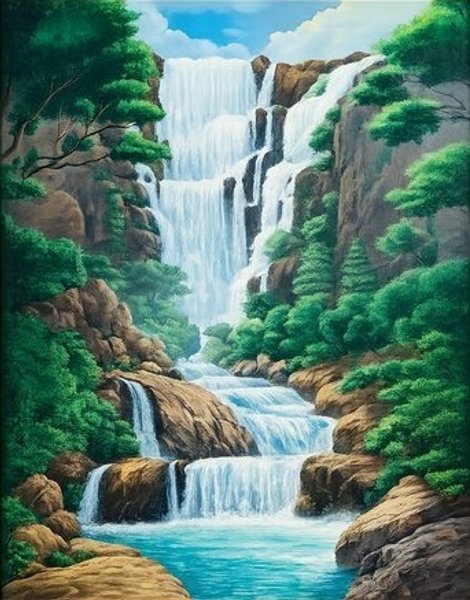 Flow Of Infinity- The Hidden | Landscape Painting