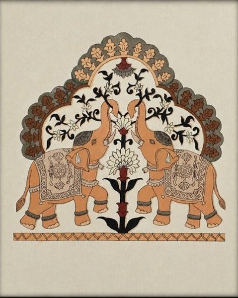 Gajpushpa | Pichwai Elephant Artwork