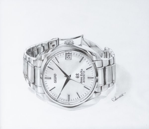Timeless Precision | Realistic Watch Pencil Art