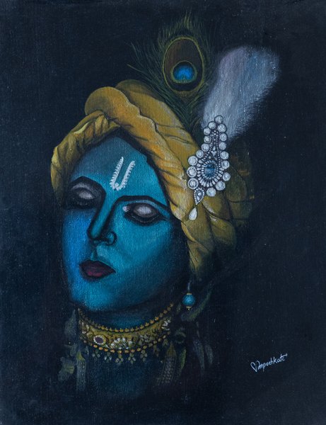 Divine Grace Krishna Spiritual Portrait