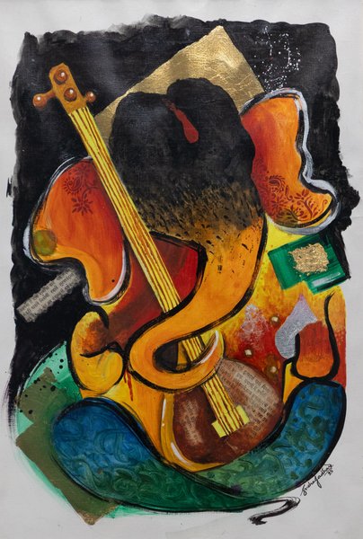 Ganesha | Mixed Media Spiritual Artwork