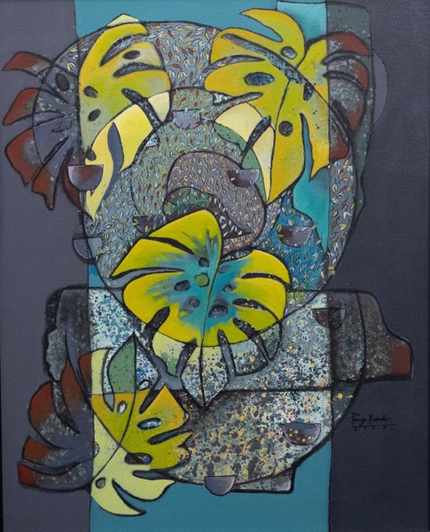 Monstera- Echo Of Tropical Breath | Abstract Botanical Wall Art
