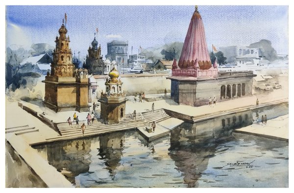 Sacred Steps | Krishna River Ghat Art