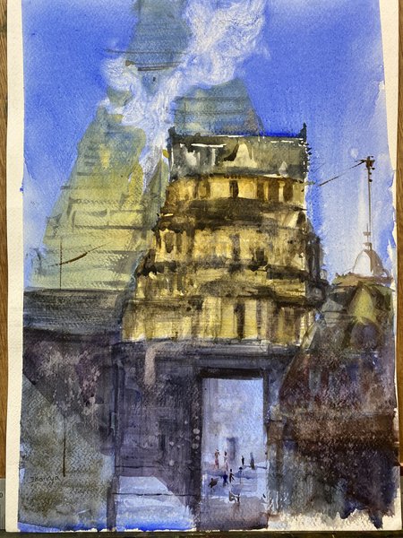 Hampi Temple | Heritage Architecture Painting