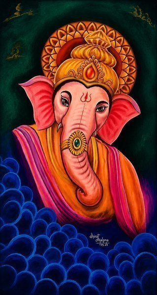 Lord Ganesha | Acrylic Painting on Canvas