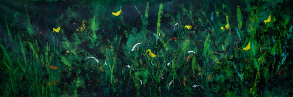 My Wonderland | Lush Abstract Garden Acrylic Painting
