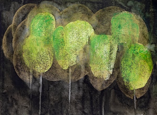 Ancient Wisdom | Abstract Tree Mixed Media Painting
