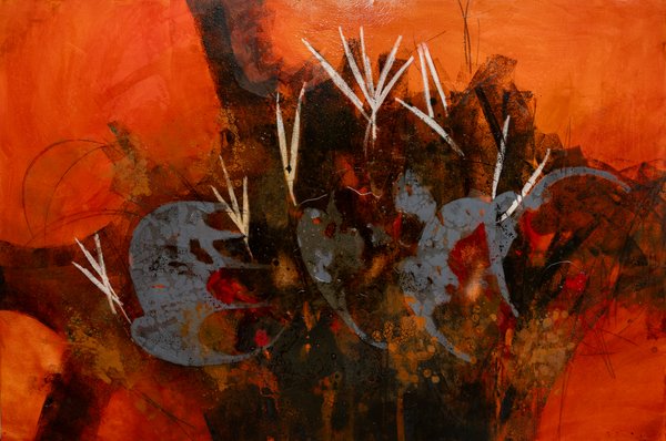 Gardens In Ember 3 | Abstract Botanical Art