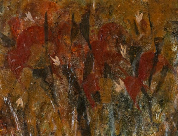 Gardens In Ember 8 | Red Echoes Abstract Art