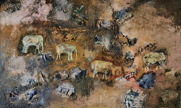 Portrait Of Time 1 | Conceptual Elephant Canvas Art