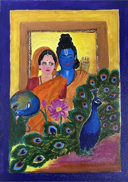 Flute & Feathers | Traditional Devotional Art