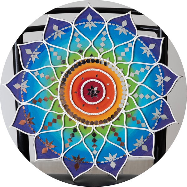 Rainbow Flower Lipan Art