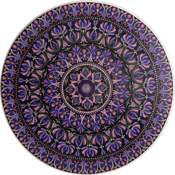 Purple Mandala Board | Floral Circular Mandala
