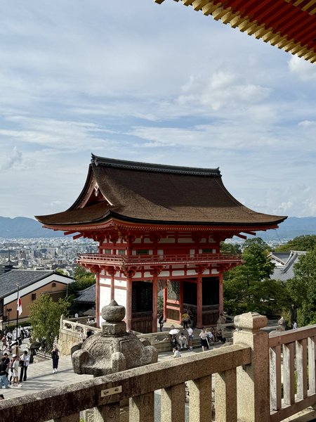Temple Gate Overlooking a City