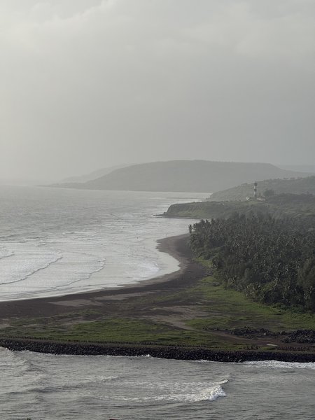 Hazy Coastal Beach